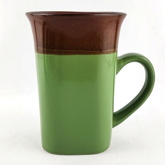 Royal Norfolk 5 Tall Mugs Quality Collectible Stoneware Green Brown - Picture 6 of 12